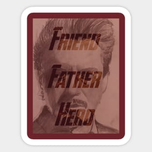 Friend, Father, Hero Sticker